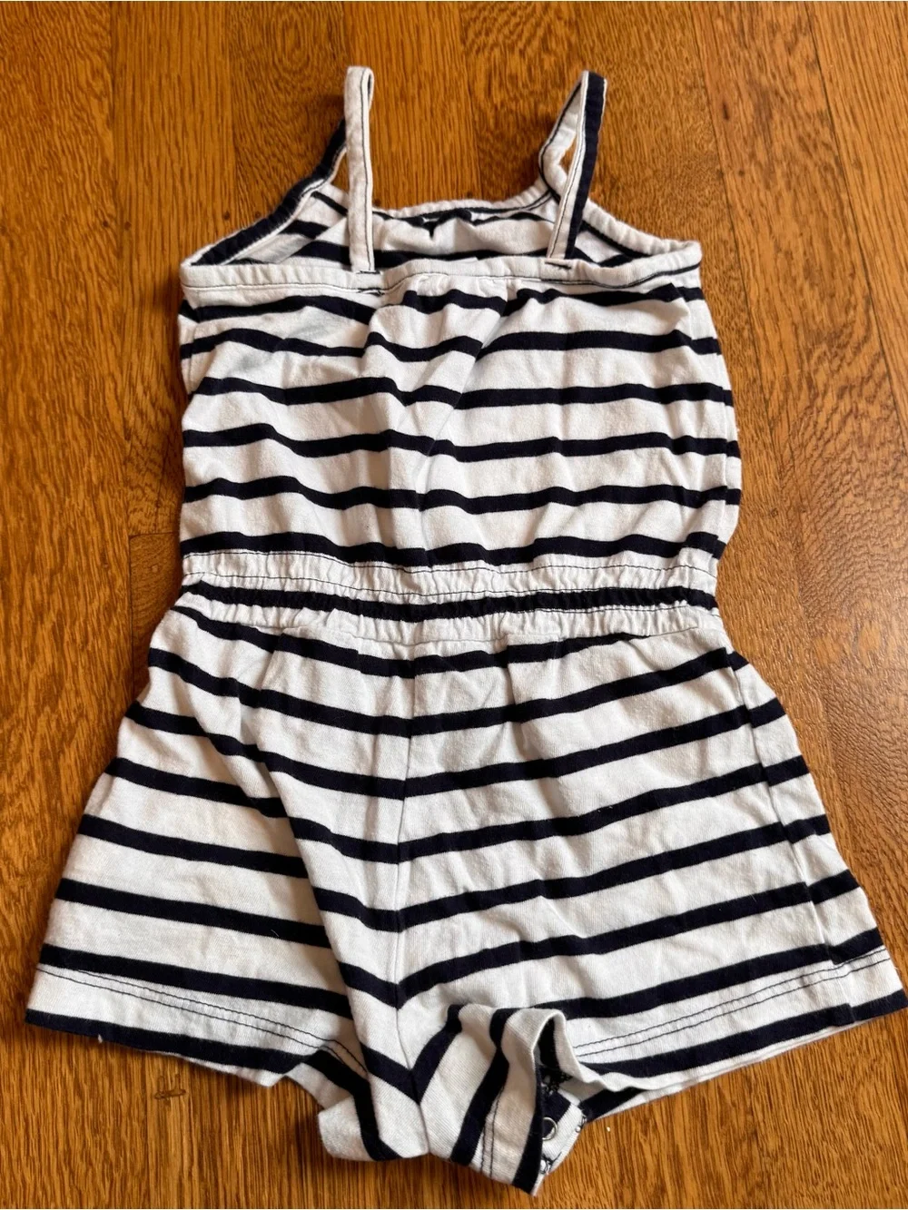 GAP Baby Striped Sleeveless Romper in White and Navy Sz 18-24 months toddler
